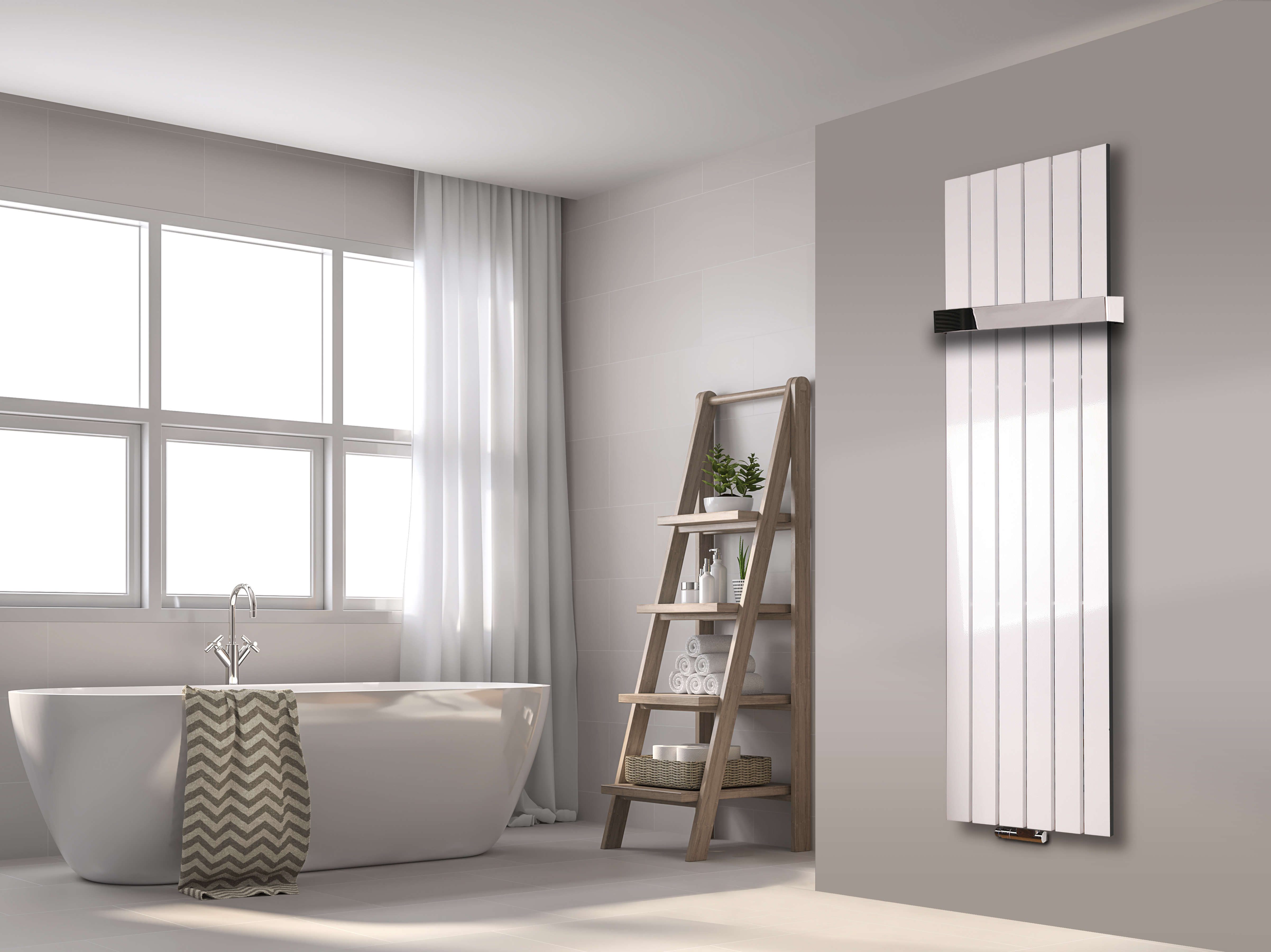 BADHEIZKÖRPER Design Peking 3 180x47cm 1118 Watt weiß + Halter 50mm Hochglanz SZAGATO Designheizkörper Handtuchheizkörper Mittelanschluss