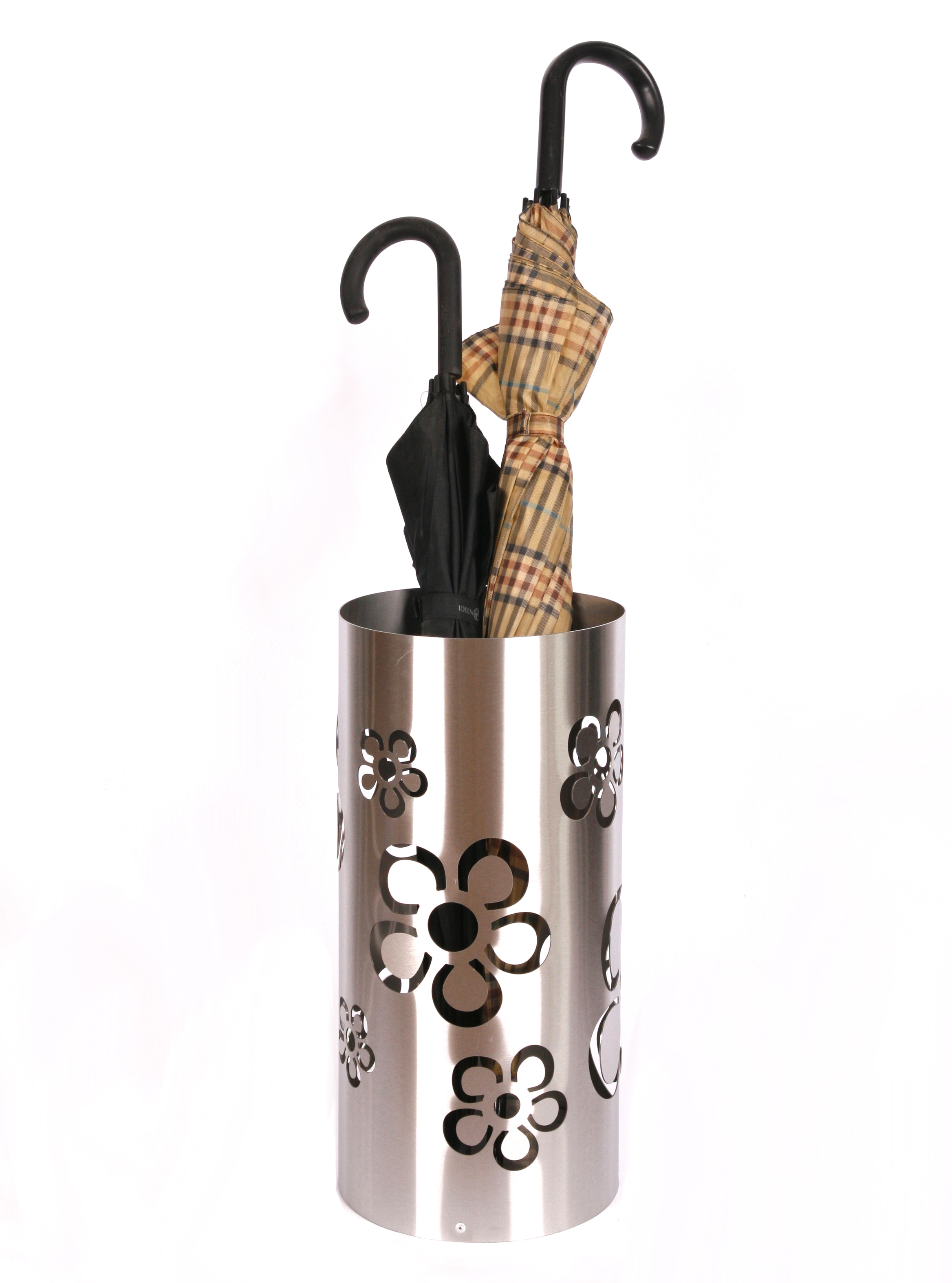 Schirmständer Design Flower Frame 49xØ23cm Edelstahl matt SZAGATO Regenschirmständer Schirmständer große Schirme Schirmhalter moderne Schirmständer