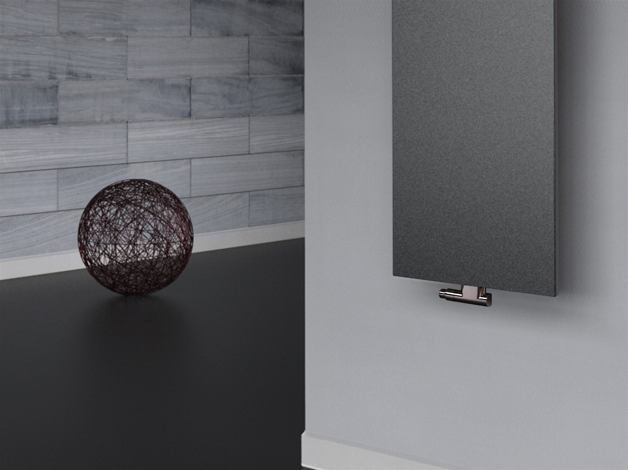 BADHEIZKÖRPER Design Mirror Steel 2 120x47cm 799 Watt anthrazit - moonstone (+1 Halter 30mm) SZAGATO Designheizkörper Mittelanschluss Handtuchwärmer