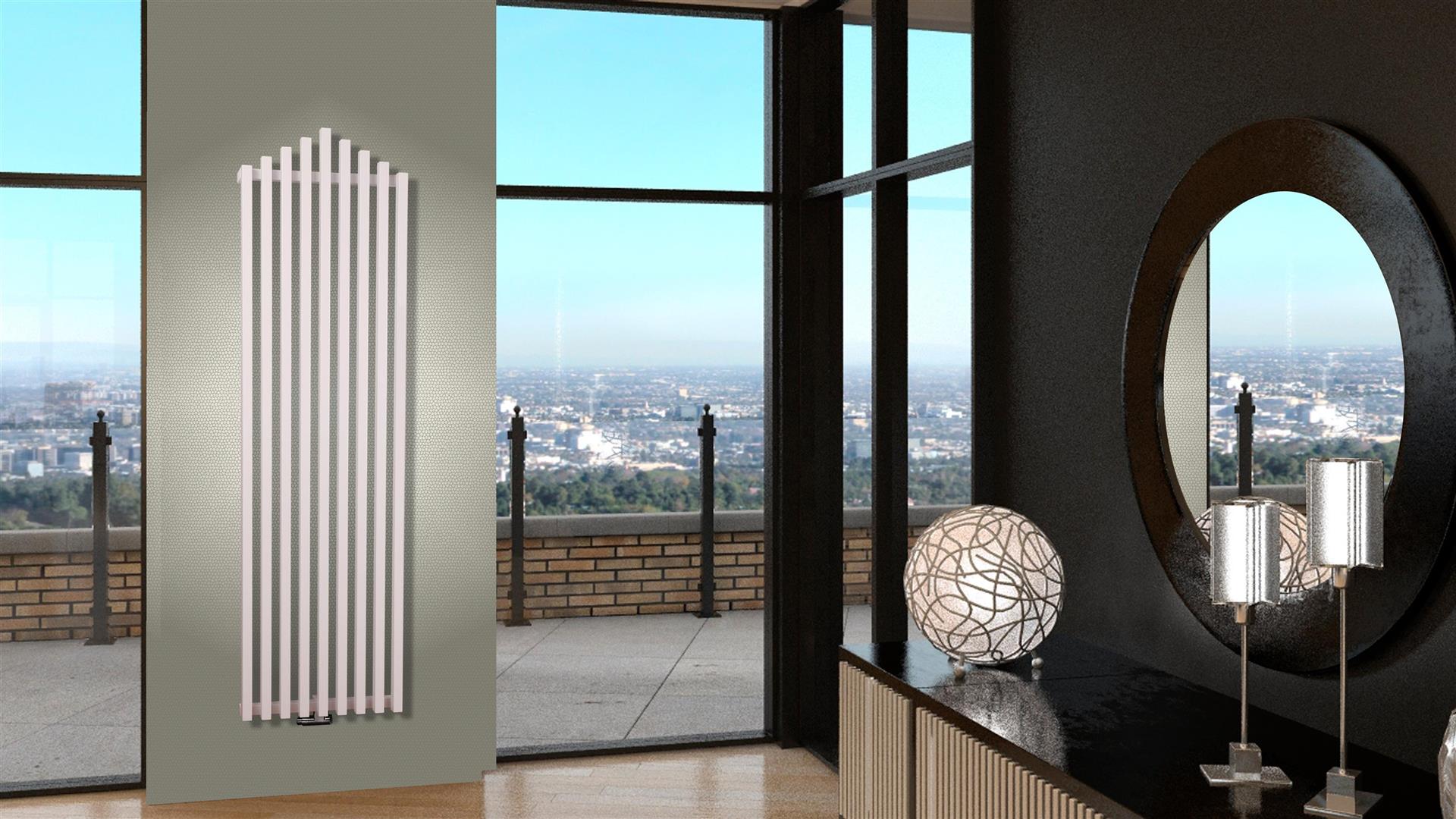 BADHEIZKÖRPER Design Pipe 180x51cm 1118 Watt weiß SZAGATO Designheizkörper Handtuchheizkörper mit Mittelanschluss Handtuchwärmer