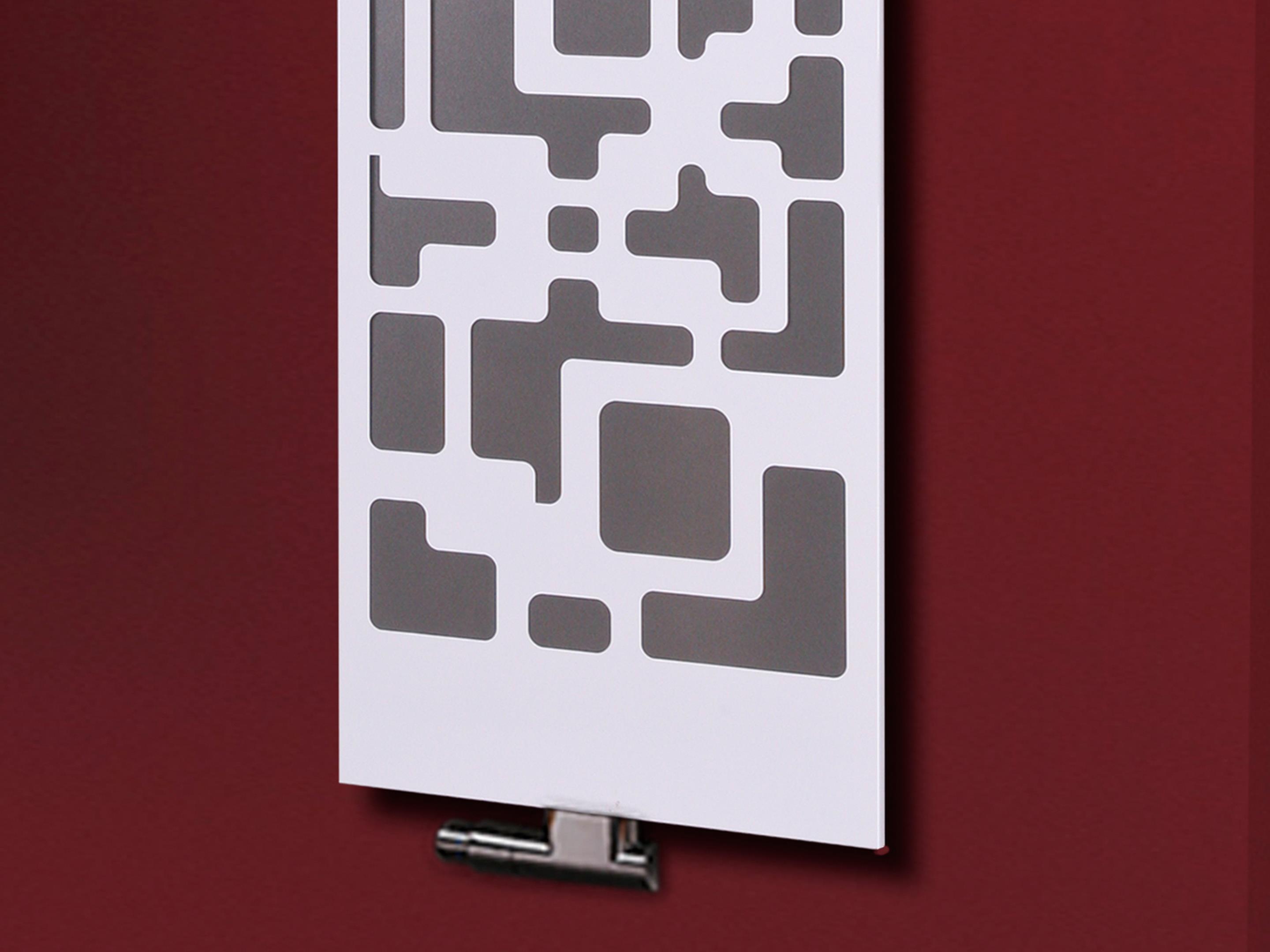 BADHEIZKÖRPER Design Downtown 3 180x47cm 1118 Watt weiß +1 Halter 15mm SZAGATO Designheizkörper Handtuchheizkörper mit Mittelanschluss Handtuchwärmer