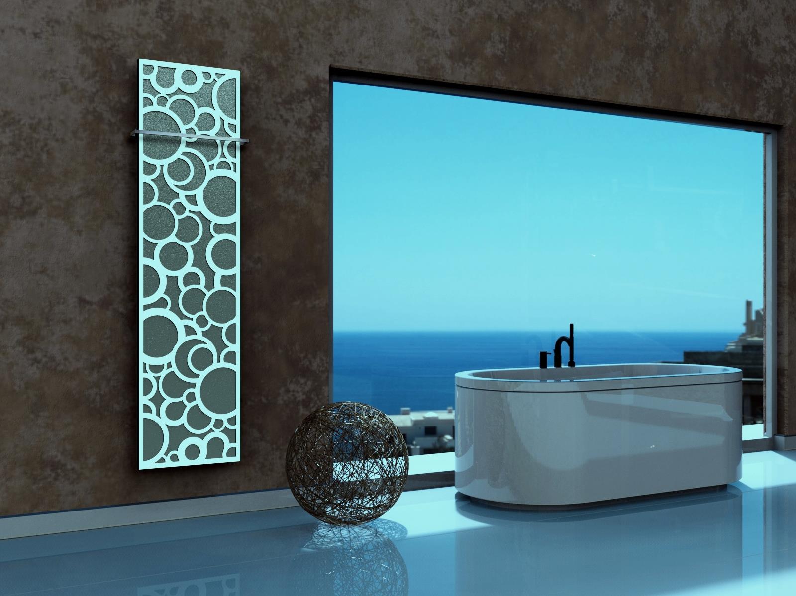 BADHEIZKÖRPER Design Kreta 3 180x47cm 1118 Watt anthrazit moonstone weiß (+1 Halter 15mm) SZAGATO Designheizkörper mit Mittelanschluss Handtuchwärmer