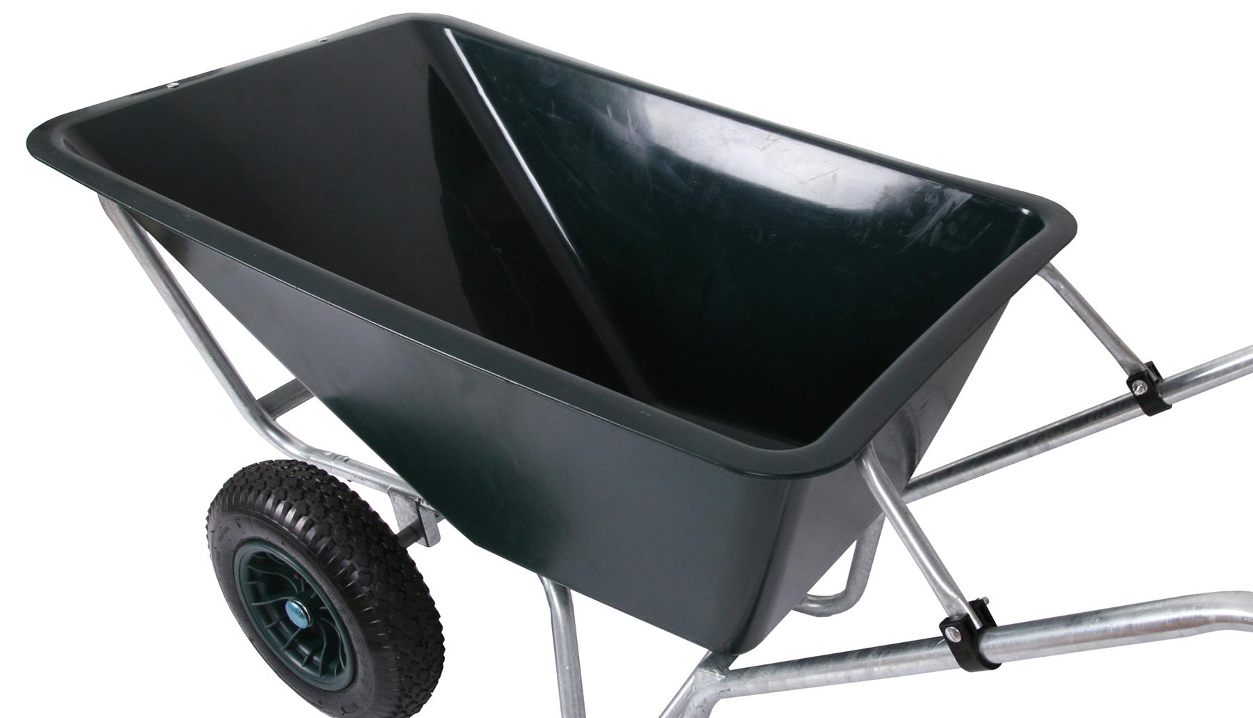 Schubkarre mit 2 Rädern 160 ltr 250kg PVC grün SZAGATO Schubkarre groß Schubkarren kaufen Bauschubkarre Gartenkarre Gartenschubkarre Schubkarre Stall