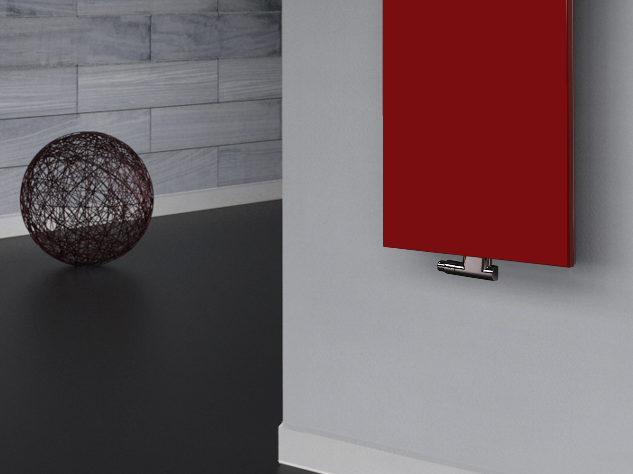BADHEIZKÖRPER Design Mirror Steel 2 120x47cm 799 Watt rot SZAGATO Designheizkörper Handtuchheizkörper mit Mittelanschluss Handtuchwärmer