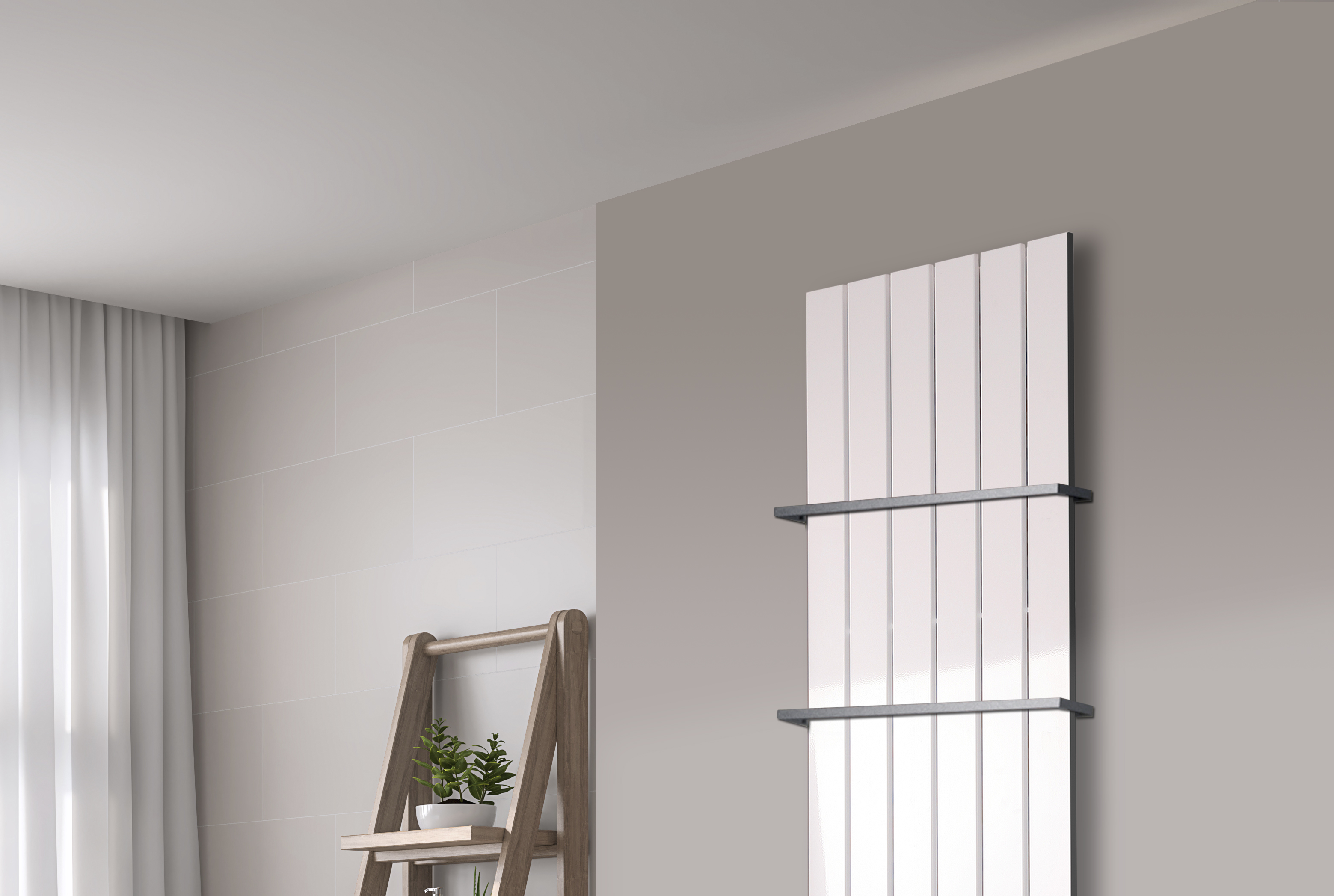 BADHEIZKÖRPER Design Peking 3 180x47cm 1118 Watt weiß (+2 Halter 15mm) SZAGATO Designheizkörper Handtuchheizkörper mit Mittelanschluss Handtuchwärmer