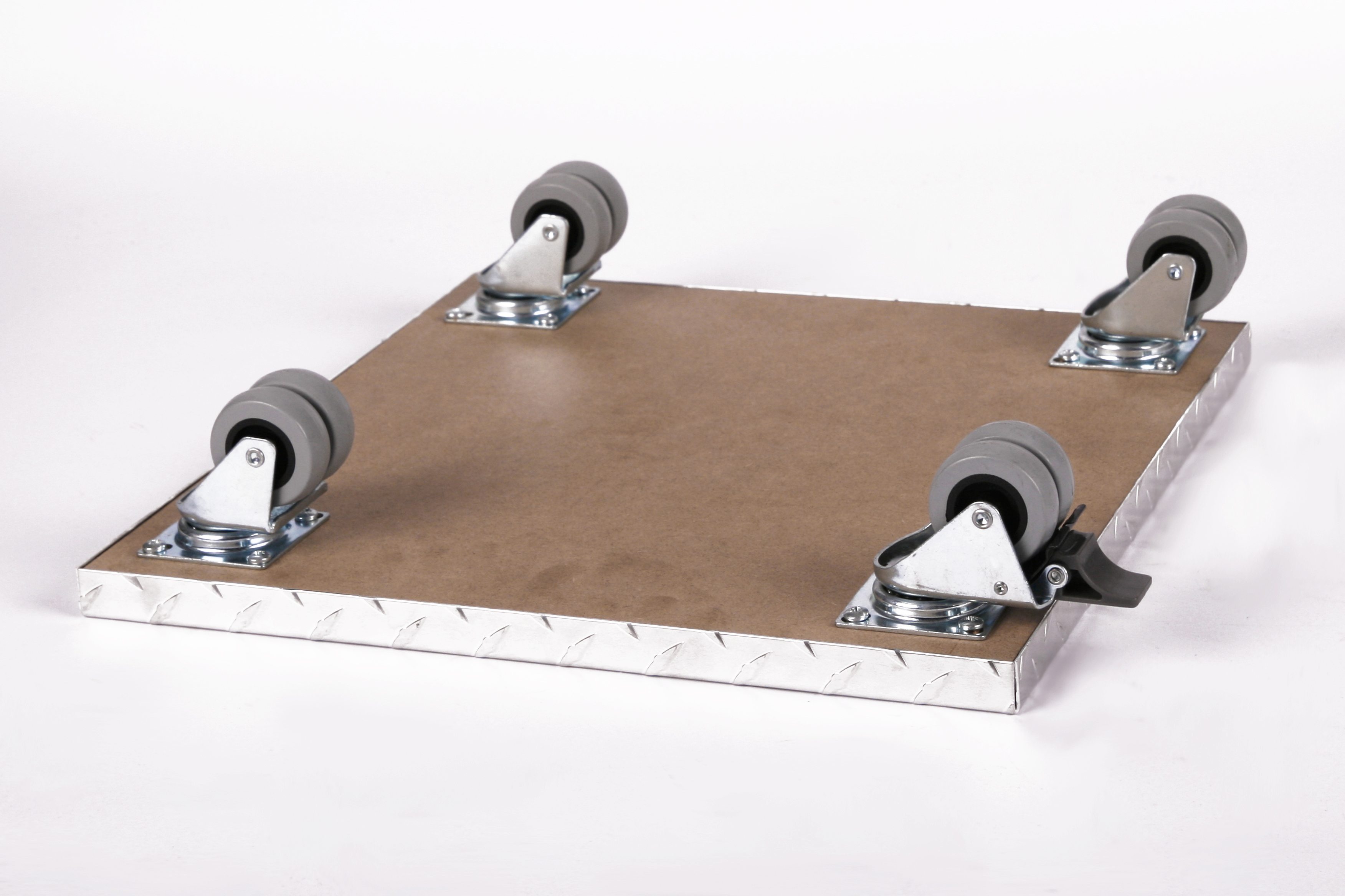 Rollbrett Pflanzenroller 30x30cm ALU 300kg Doppelrollen + Bremse SZAGATO Made in Germany Blumenuntersetzer Möbelroller Blumenroller Transportroller