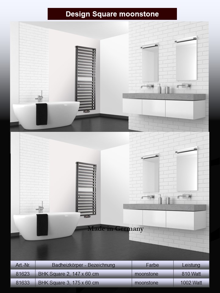 BADHEIZKÖRPER Design Square 3 179x60cm 1002 Watt anthrazit moonstone SZAGATO Designheizkörper Handtuchheizkörper mit Mittelanschluss Handtuchwärmer