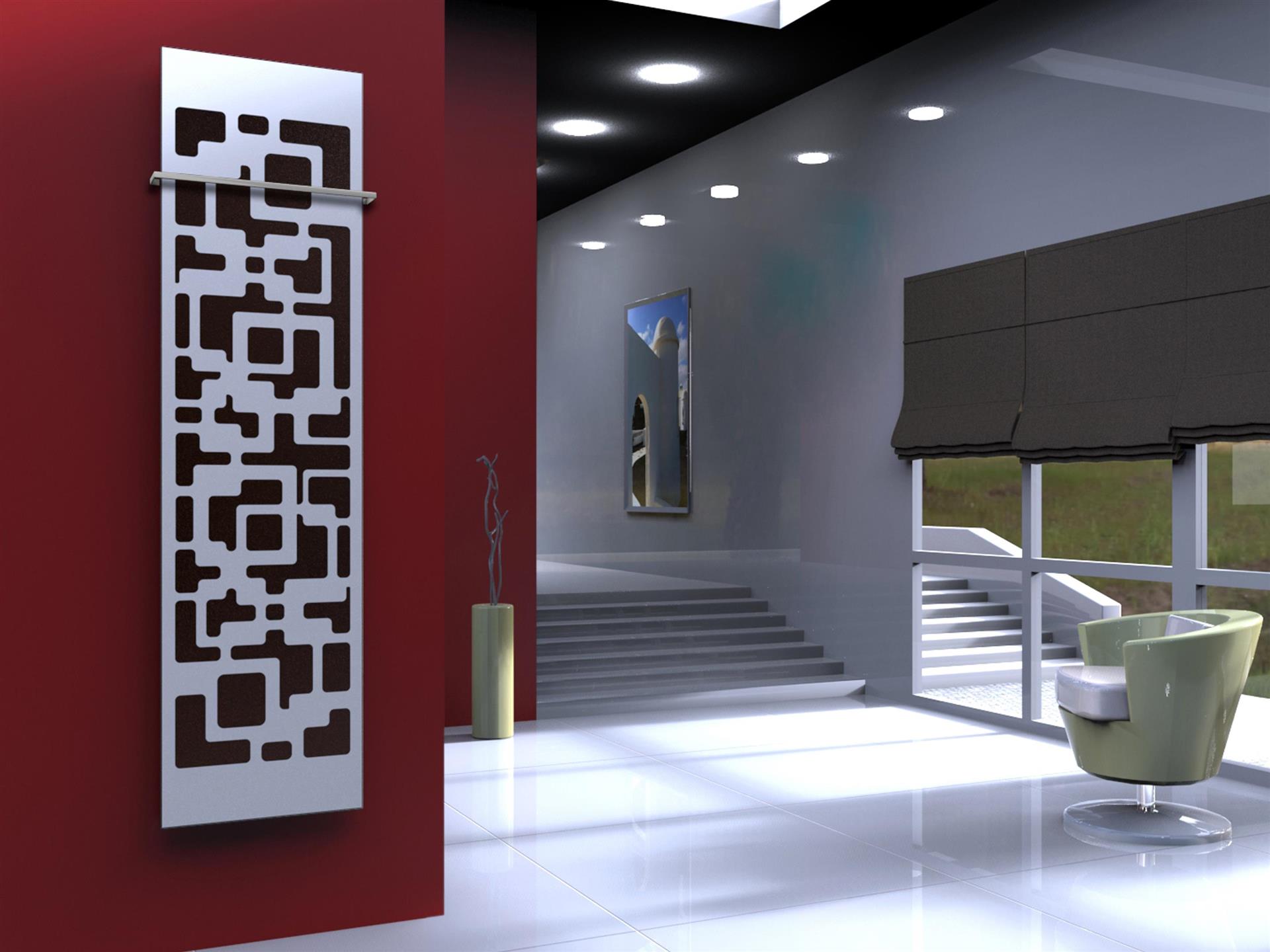 BADHEIZKÖRPER Design Downtown 3 180x47cm 1118 Watt weiß +1 Halter 15mm SZAGATO Designheizkörper Handtuchheizkörper mit Mittelanschluss Handtuchwärmer