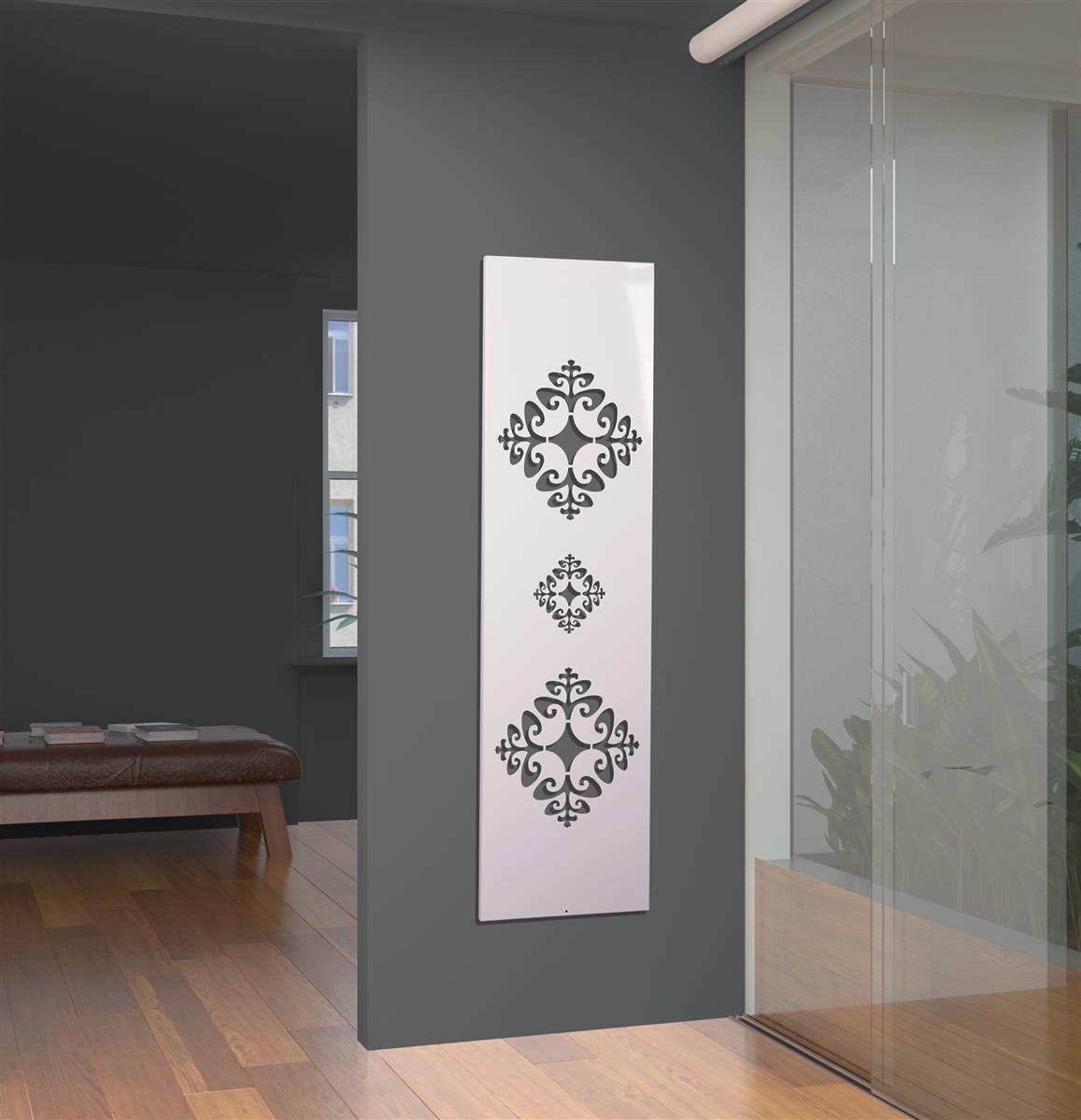 Wandgarderobe Design Eleven Ornaments 140x40 weiß SZAGATO Made in Germany Garderobenpaneel Garderobenleiste Garderobenleisten Flurgarderobe Garderobe