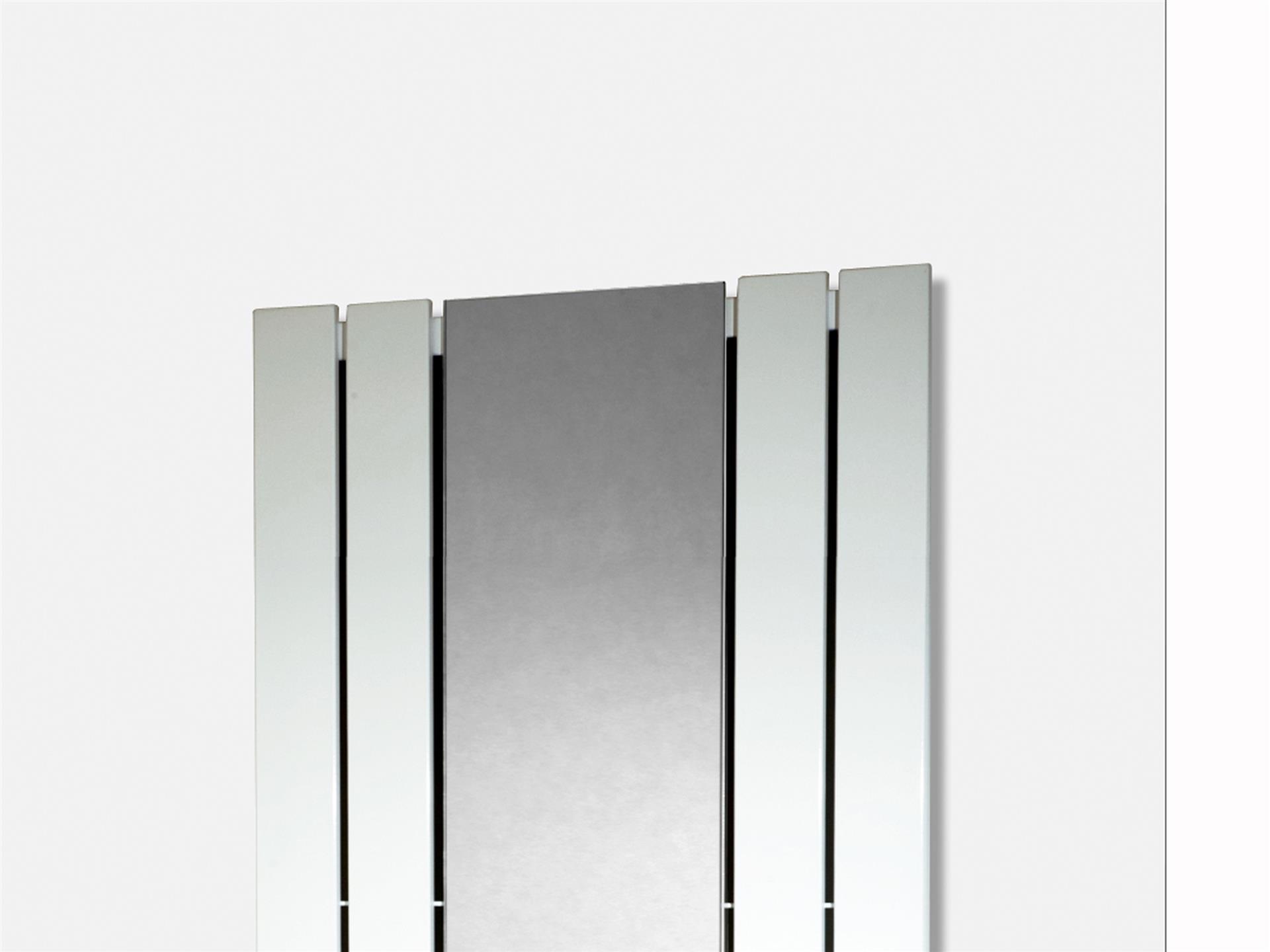 BADHEIZKÖRPER mit Spiegel Design Shanghai 3 180 x 55cm 819 Watt weiß SZAGATO Designheizkörper Handtuchheizkörper mit Mittelanschluss Handtuchwärmer