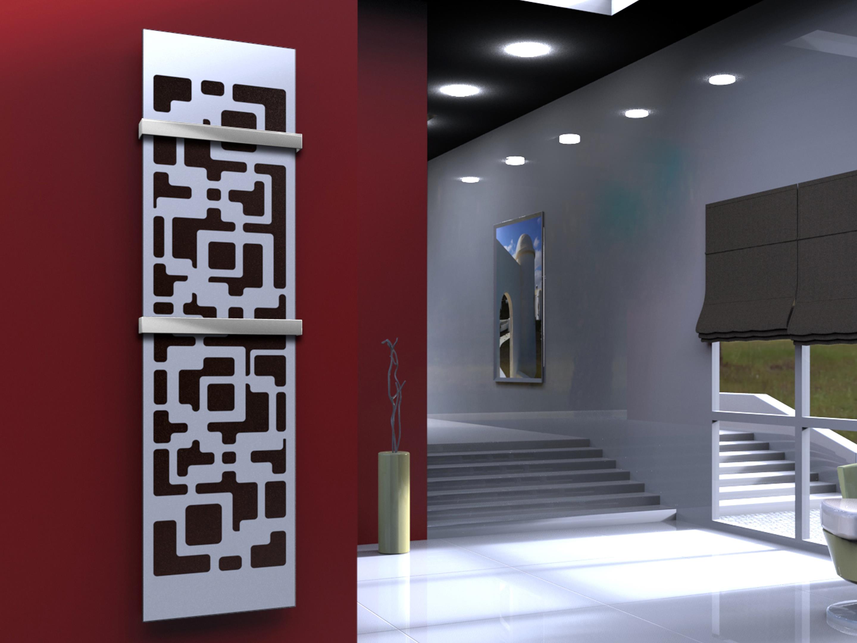 BADHEIZKÖRPER Design Downtown 3 180x47cm 1118 Watt weiß +2 Halter 50mm SZAGATO Designheizkörper Handtuchheizkörper mit Mittelanschluss Handtuchwärmer