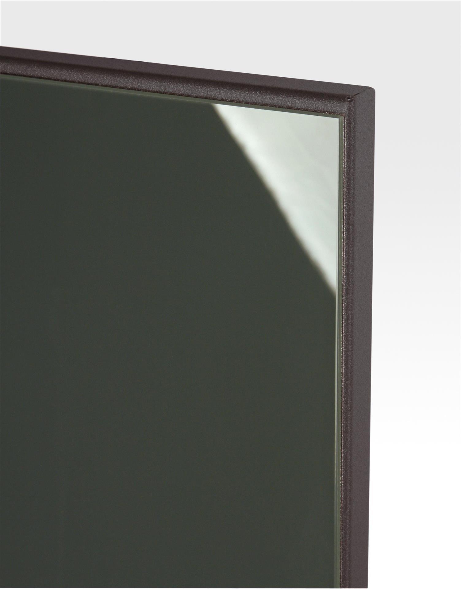 BADHEIZKÖRPER Glas Montevideo 6 Glasfront 180x47cm 1964 Watt anthrazit - moonstone +2 Halter 50mm SZAGATO Designheizkörper mit Mittelanschluss