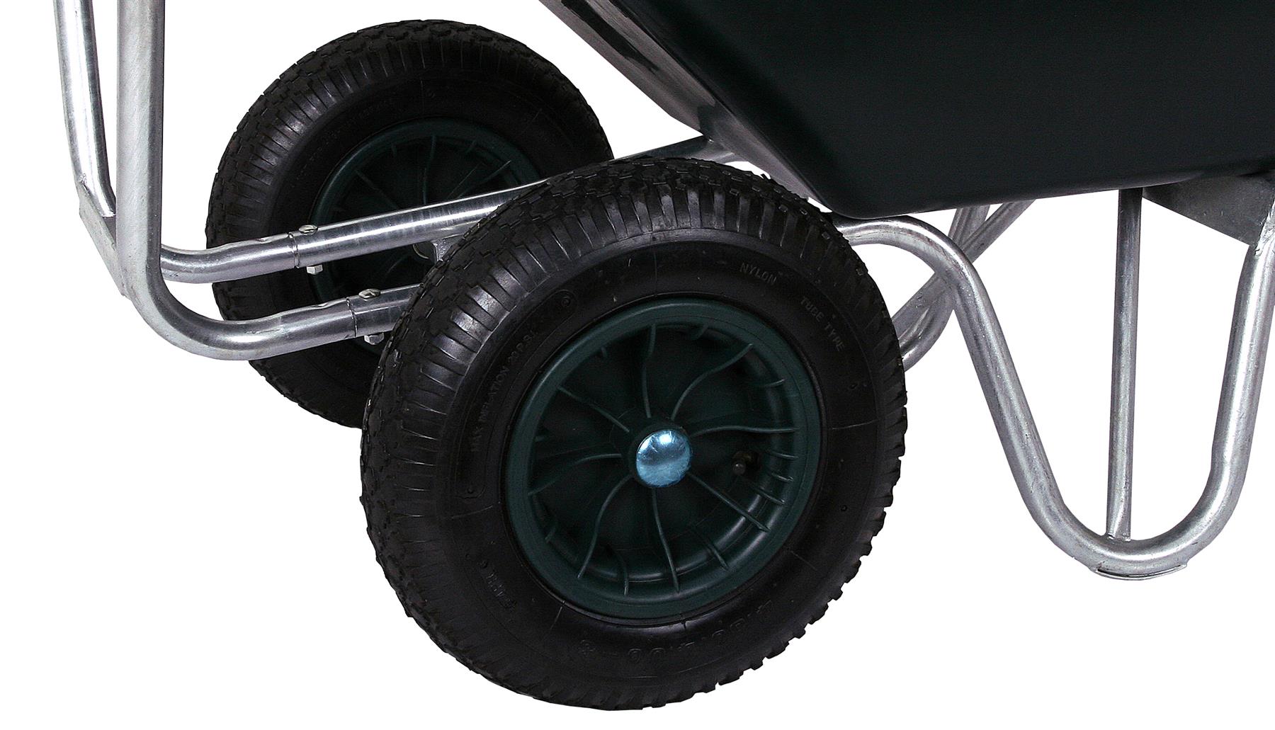 Schubkarre mit 2 Rädern 160 ltr 250kg PVC grün SZAGATO Schubkarre groß Schubkarren kaufen Bauschubkarre Gartenkarre Gartenschubkarre Schubkarre Stall