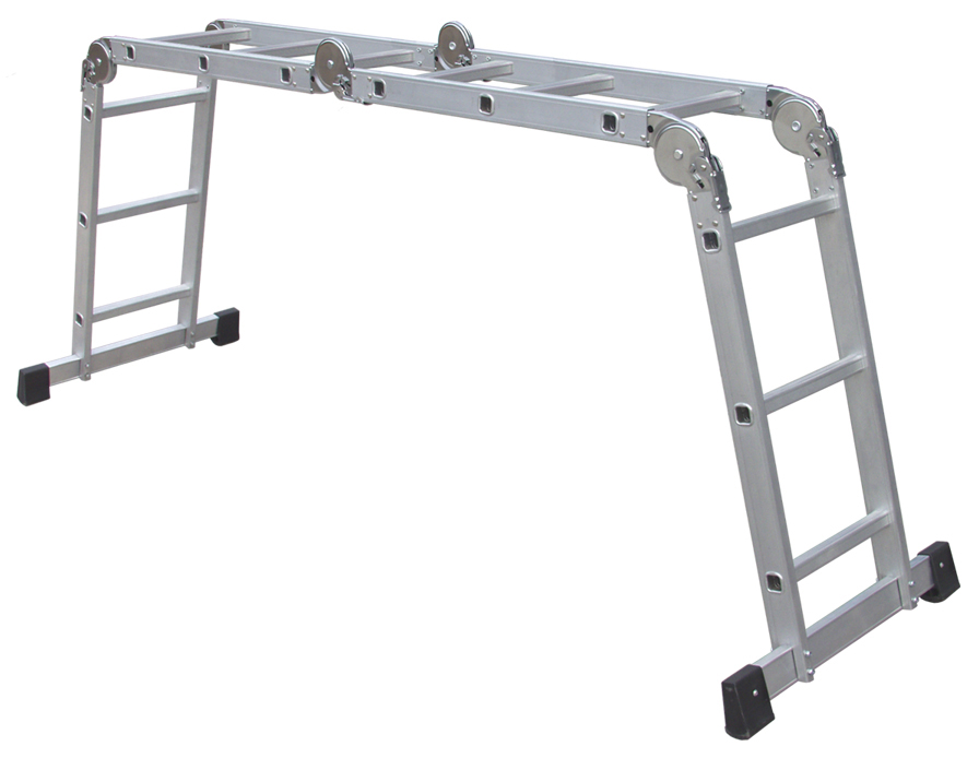 Mehrzweckleiter 4x3 Stufen 330cm ALU SZAGATO Arbeitsleiter ALU Multifunktions-Leiter Gelenkleiter 3in1 Mehrzweckleiter Vielzweckleiter