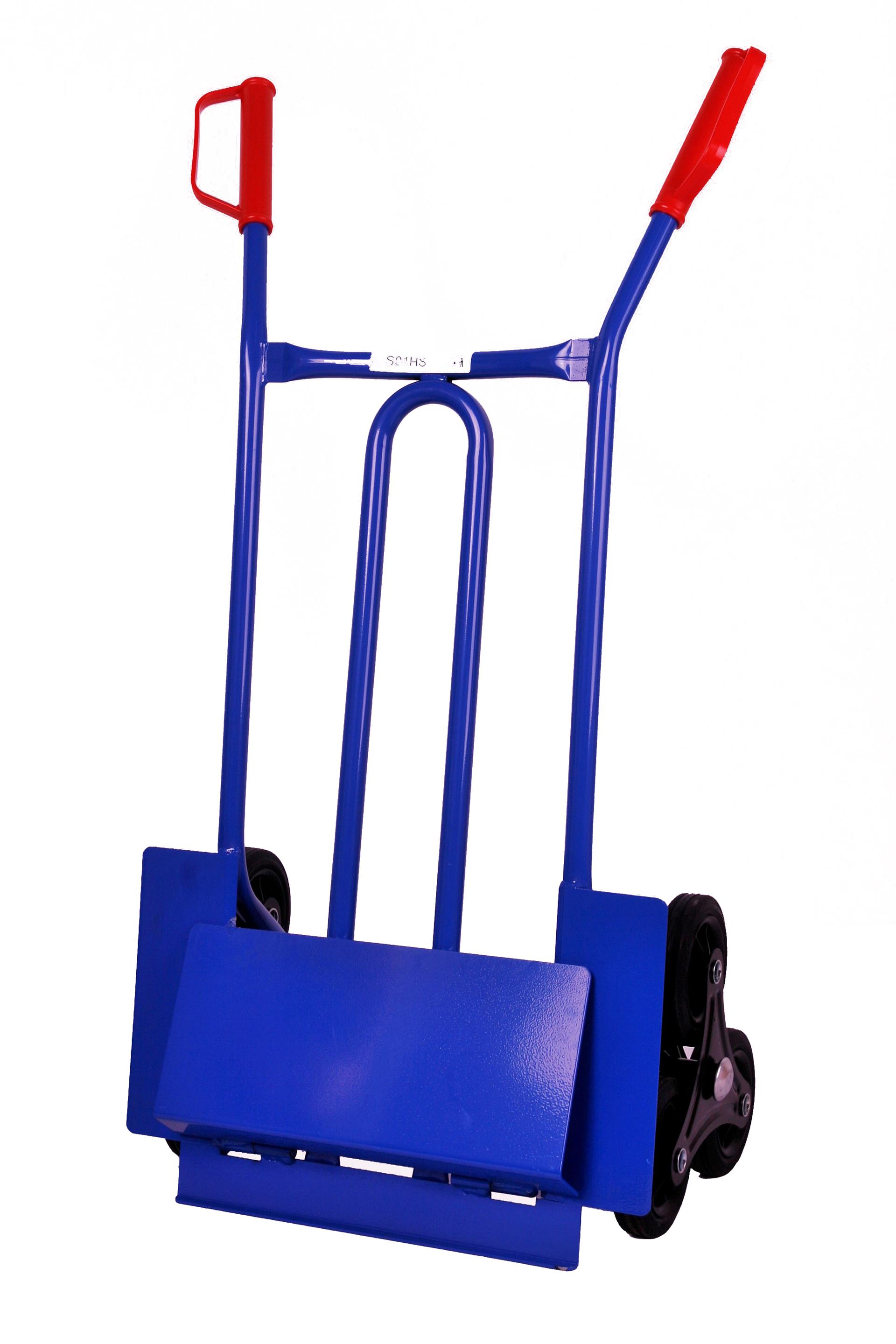 Sackkarre für Treppen klappbar 250 kg 108x53x55cm blau SZAGATO Treppen Sackkare Treppensteiger Transportkarre klappbar Sackkarre Stahl klappbar