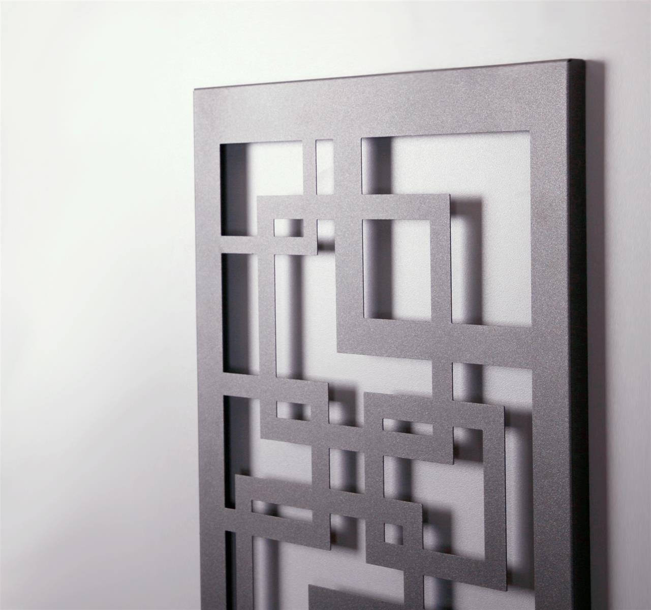 Wandgarderobe Design Quadrat 140x40cm moonstone grau SZAGATO Germany Garderobenpaneel Garderobenleiste Garderobenleisten Flurgarderobe Garderobe