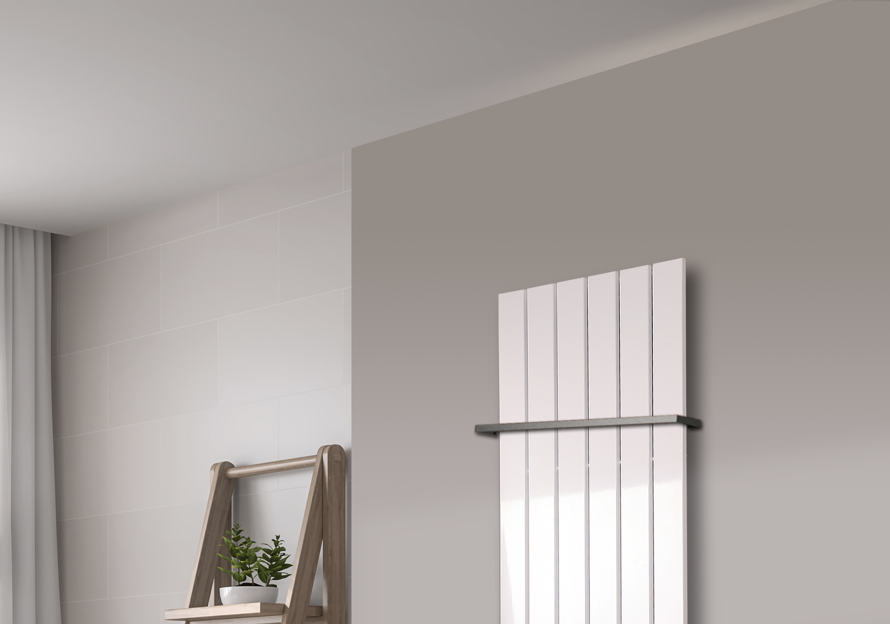 BADHEIZKÖRPER Design Peking 2 120x47cm 799 Watt weiß (+1 Halter 15mm) SZAGATO Paneelheizkörper Handtuchheizkörper mit Mittelanschluss Handtuchwärmer