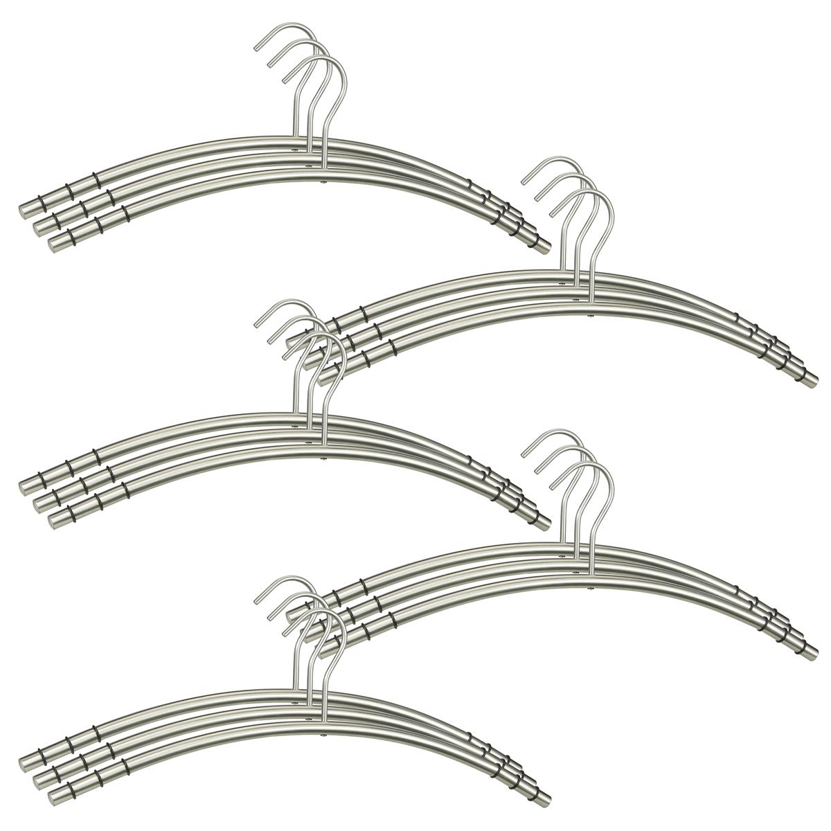 Kleiderbügel Edelstahl VE=15 Stück SZAGATO Edelstahl Kleiderbügel modern Hosenbügel Design Kleiderbügel Metall Hänger Garderobenbügel hochwertig
