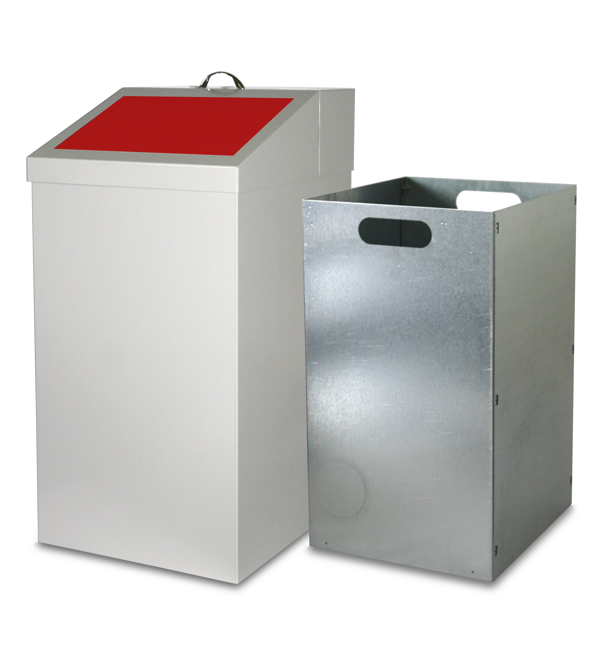 Abfallbehälter 54 ltr + Innenbehälter HxBxT 65x34x38 rot SZAGATO Made in Germany Abfalleimer Abfallsammler Mülleimer großes Volumen Wertstoffsammler