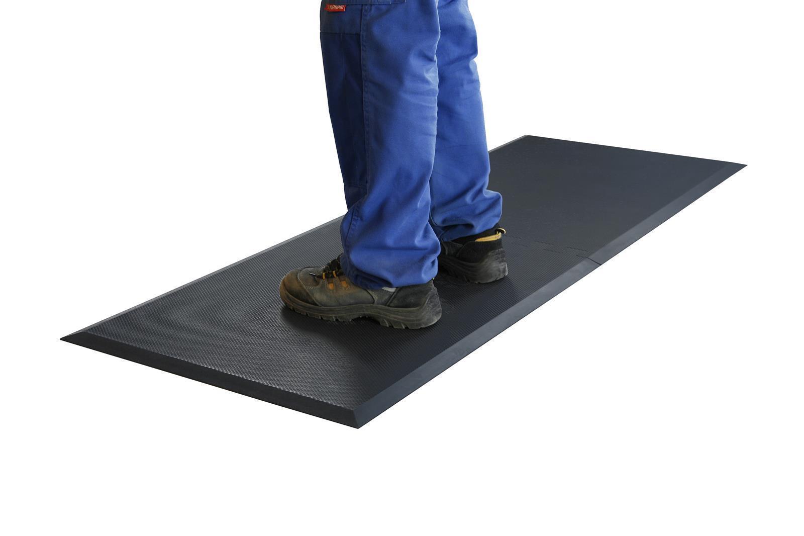 Arbeitsplatzmatte Gummi 271x65x1,3cm anthrazit SZAGATO Anti Ermüdungsmatte Steharbeitsplatz Arbeitsplatzmatte Gummi Antiermüdungsmatten Arbeitzplatz